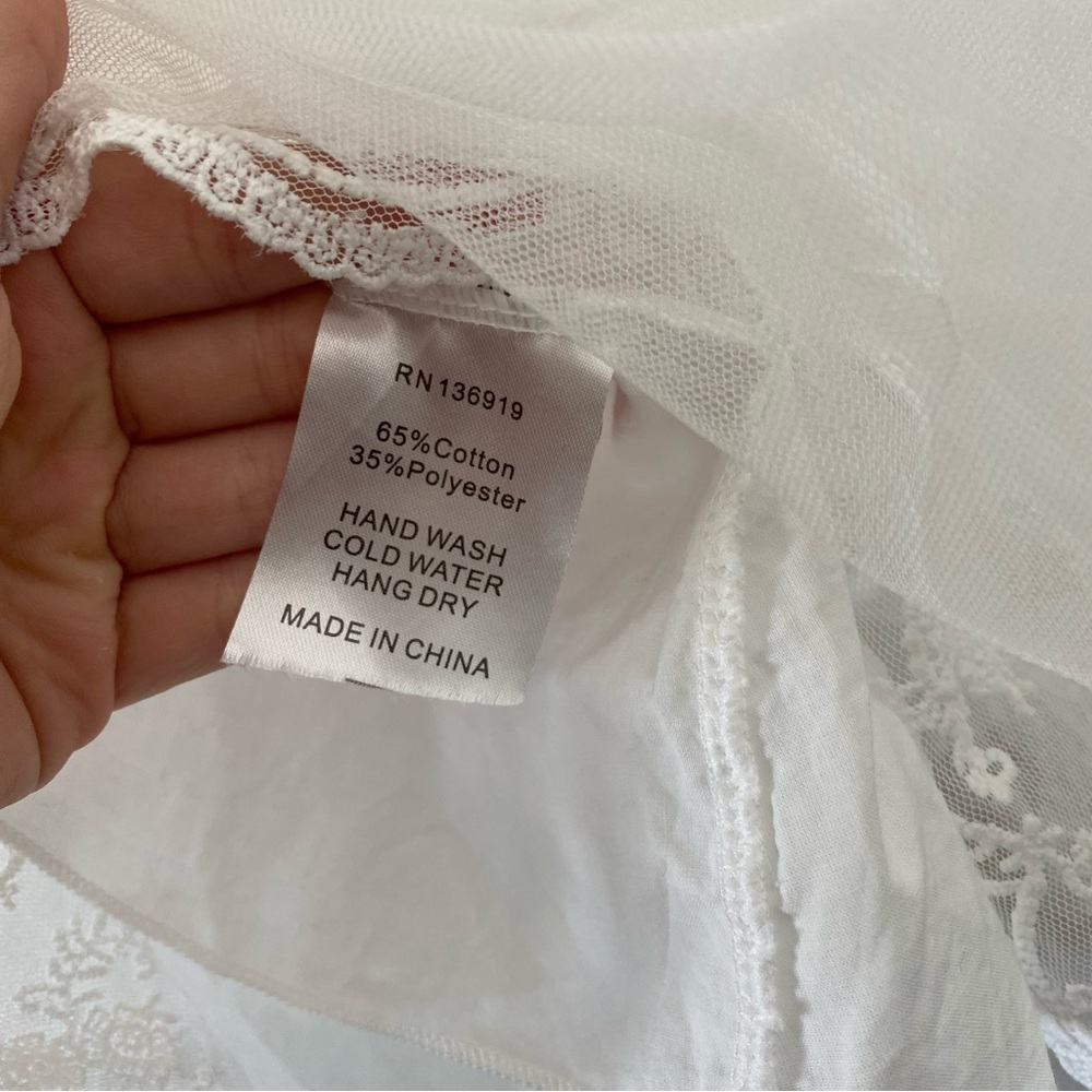 Trish Scully Olivia Flower Girl Dress Antique White Lace Tulle Size 4 - Picture 7 of 9